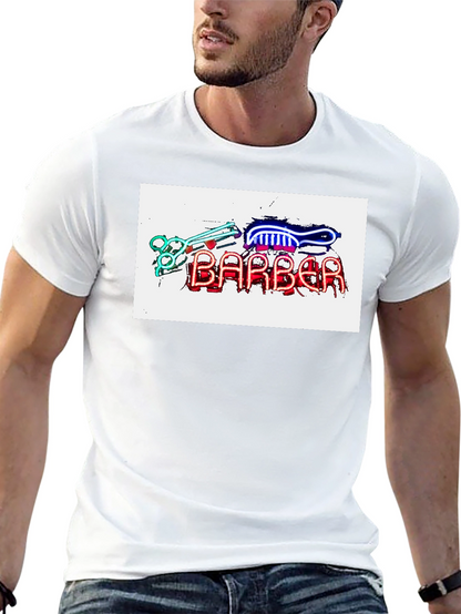 Barber Neon Sign T-Shirt