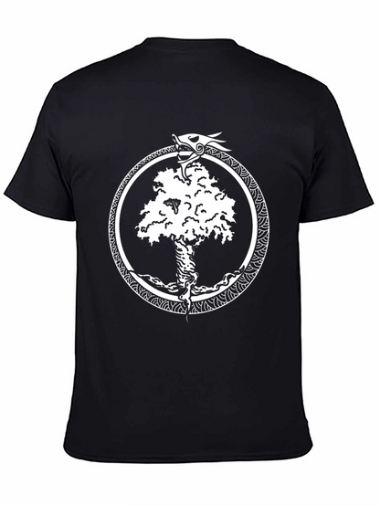 Yggdrasil Serpent T-Shirt - Viking World Tree Design