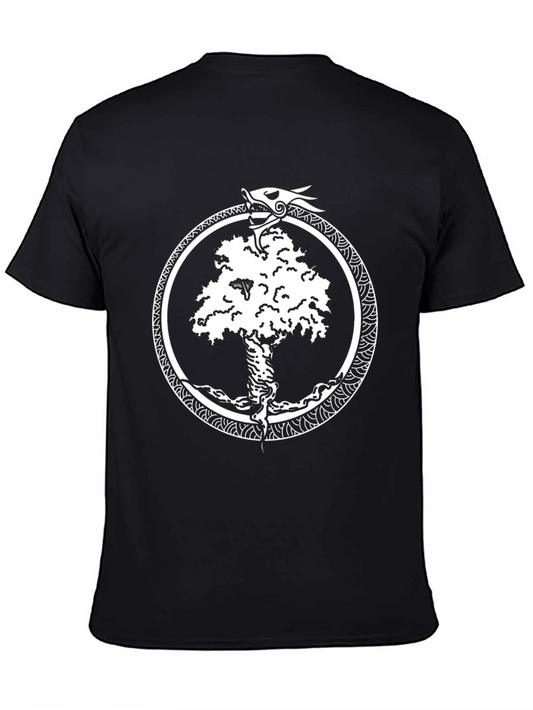 Yggdrasil Serpent T-Shirt - Viking World Tree Design