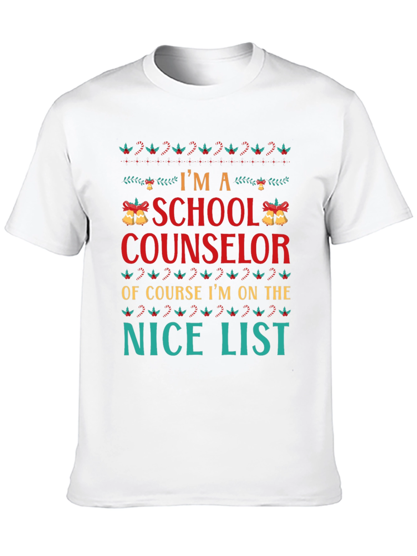 School Counselor Christmas Nice List T-Shirt