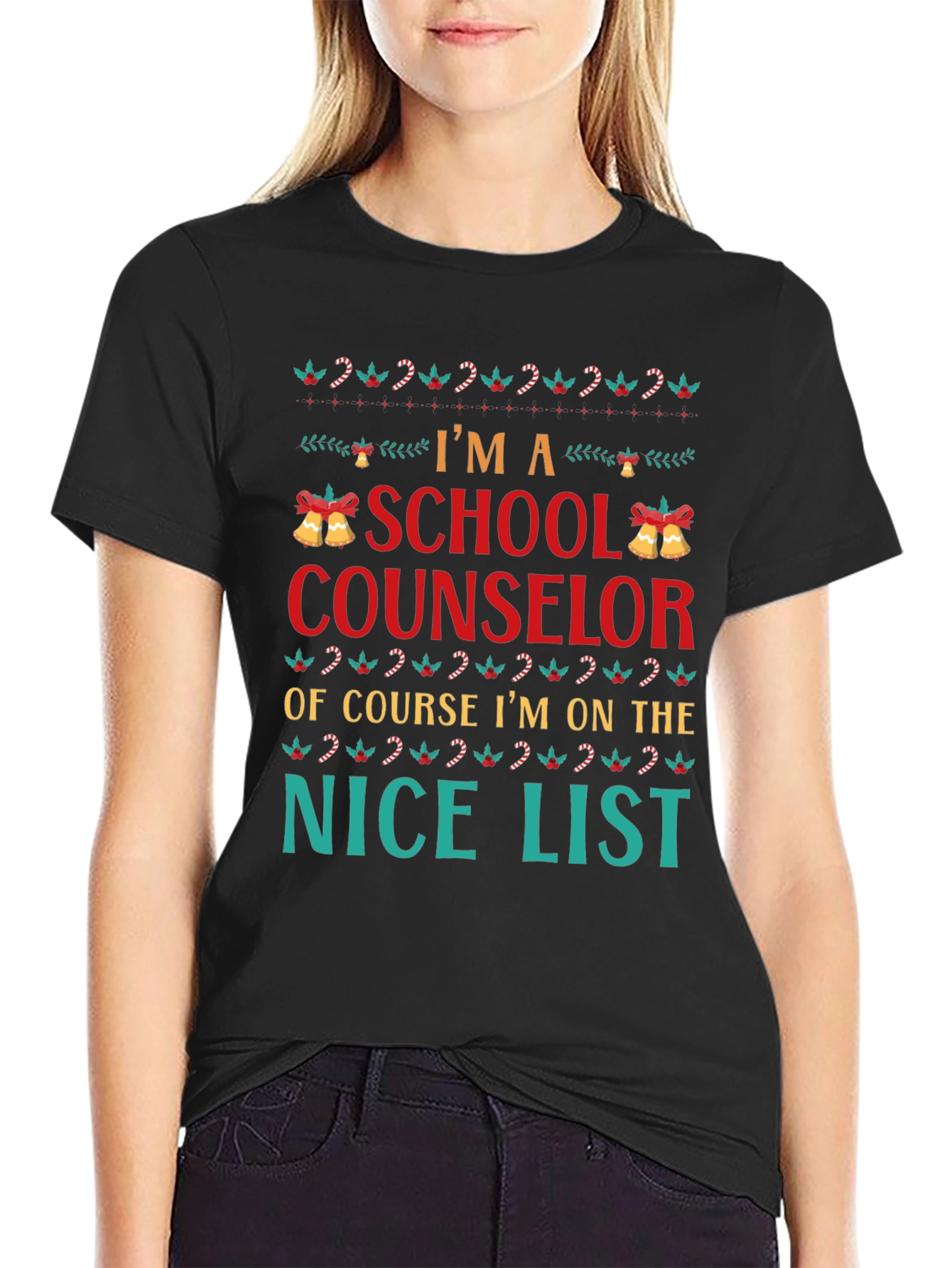 School Counselor Christmas Nice List T-Shirt