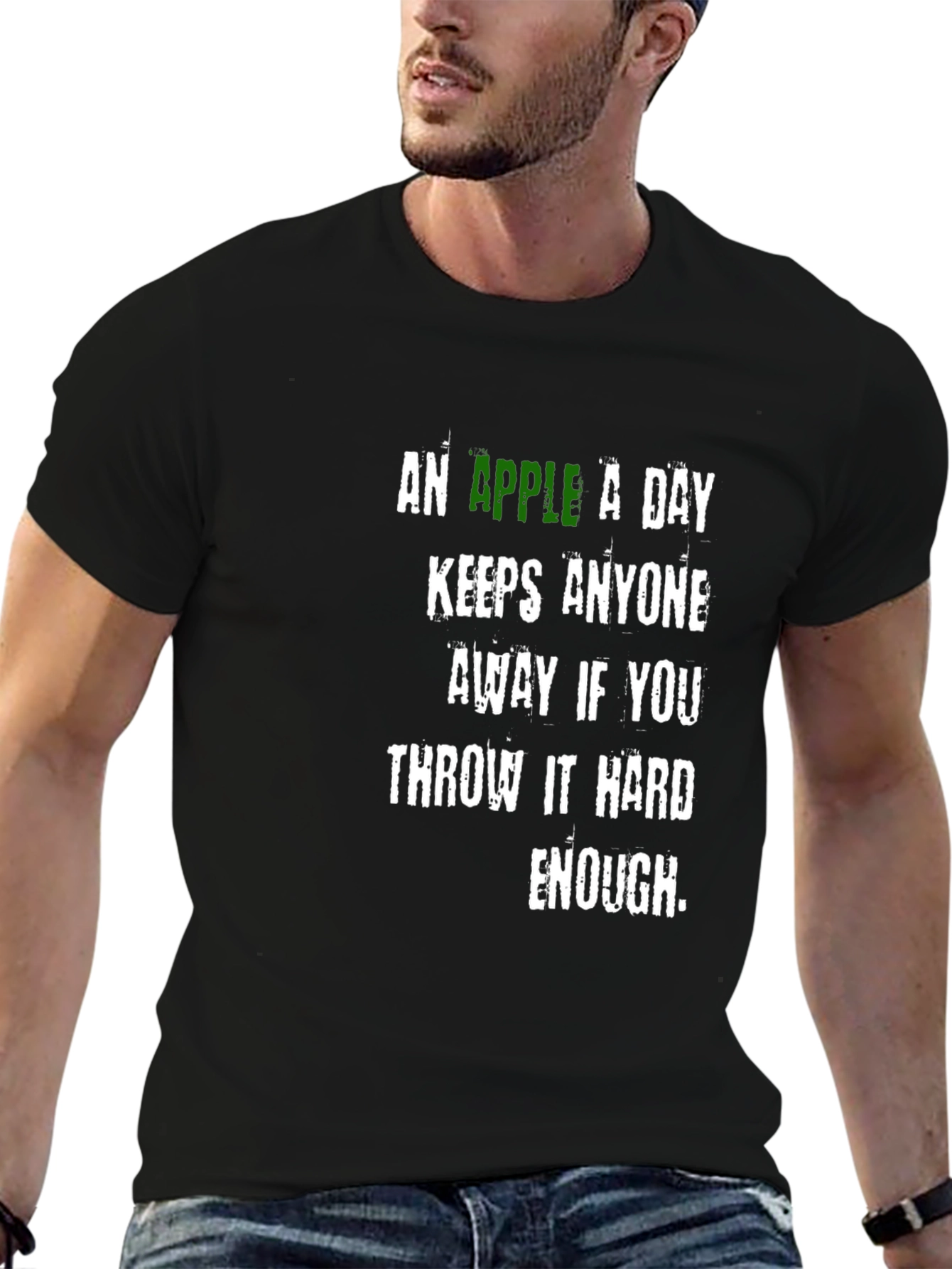 Humorous Apple Throw T-Shirt