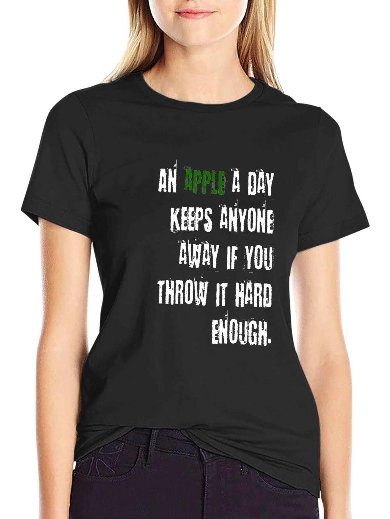 Humorous Apple Throw T-Shirt