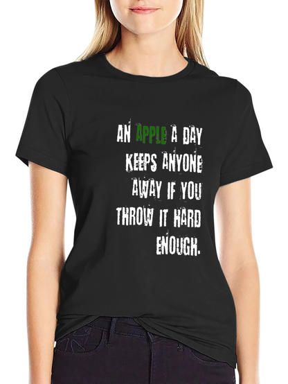 Humorous Apple Throw T-Shirt