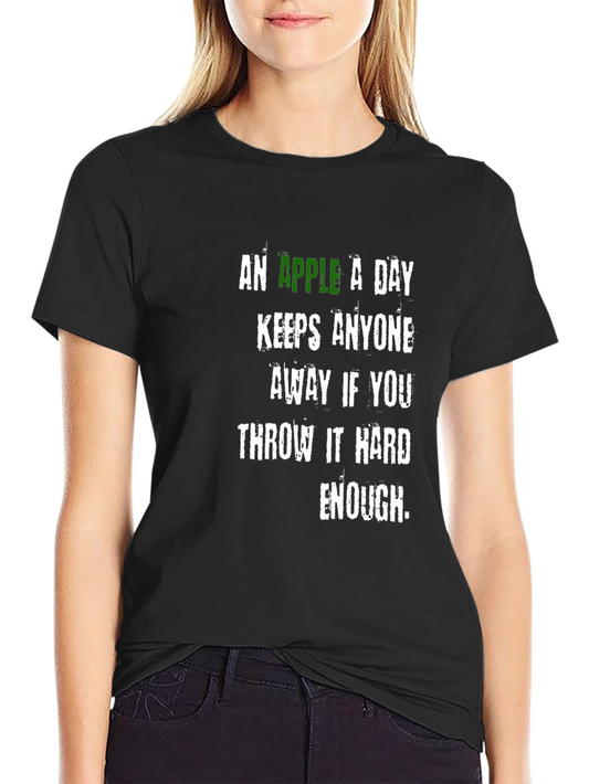 Humorous Apple Throw T-Shirt