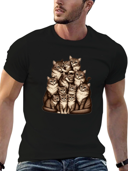 Cat Pile T-Shirt - Graphic Tee