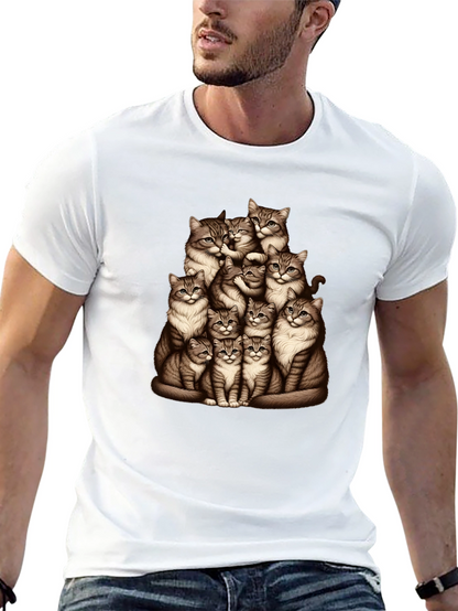 Cat Pile T-Shirt - Graphic Tee