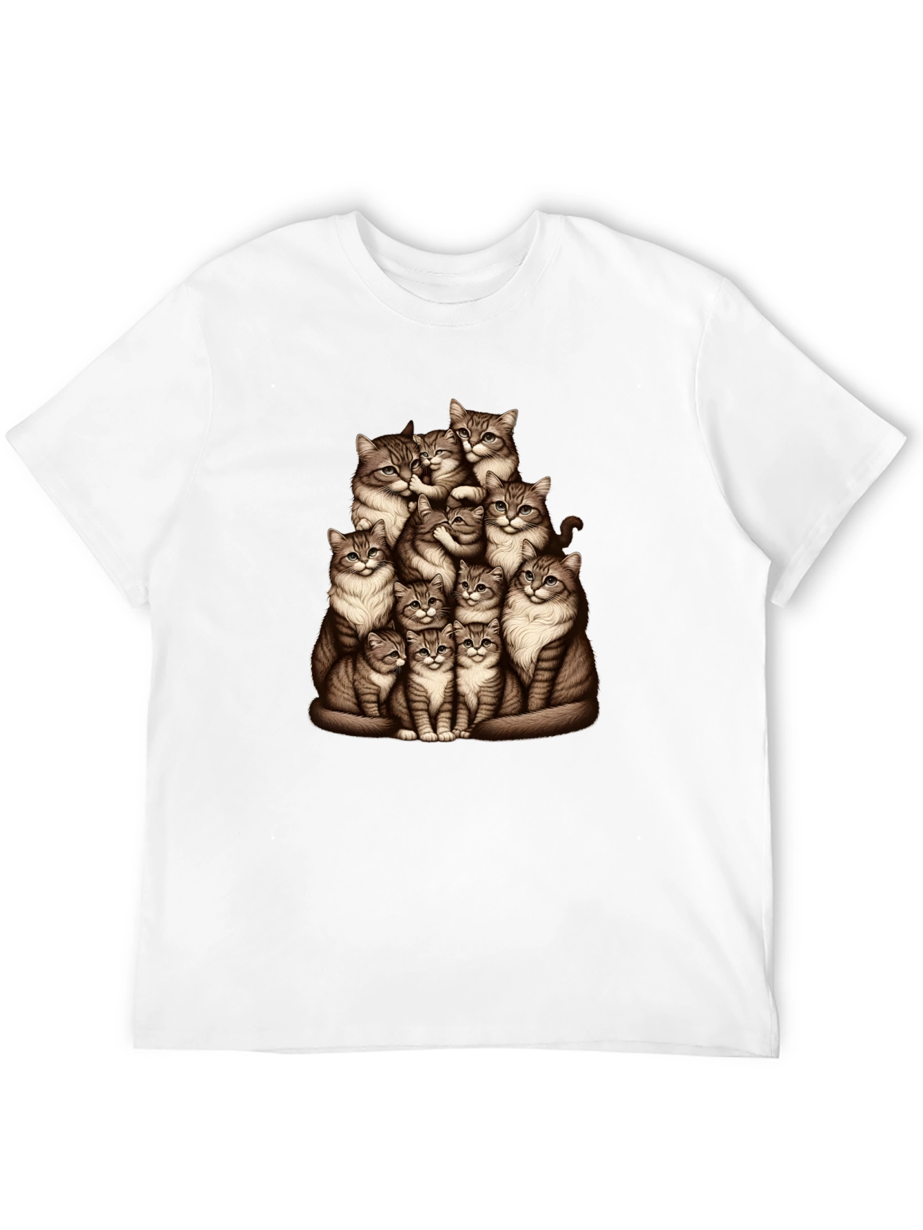 Cat Pile T-Shirt - Graphic Tee