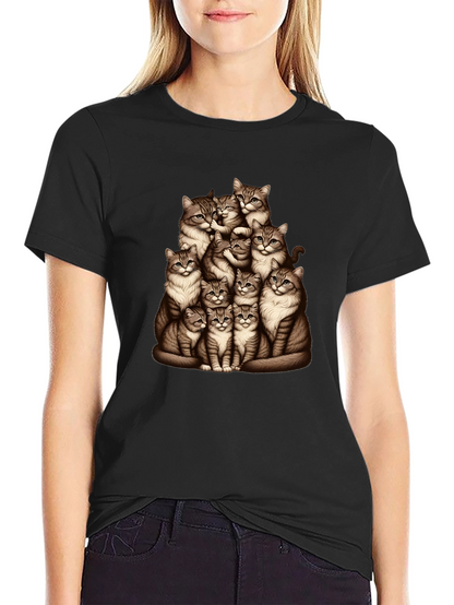 Cat Pile T-Shirt - Graphic Tee