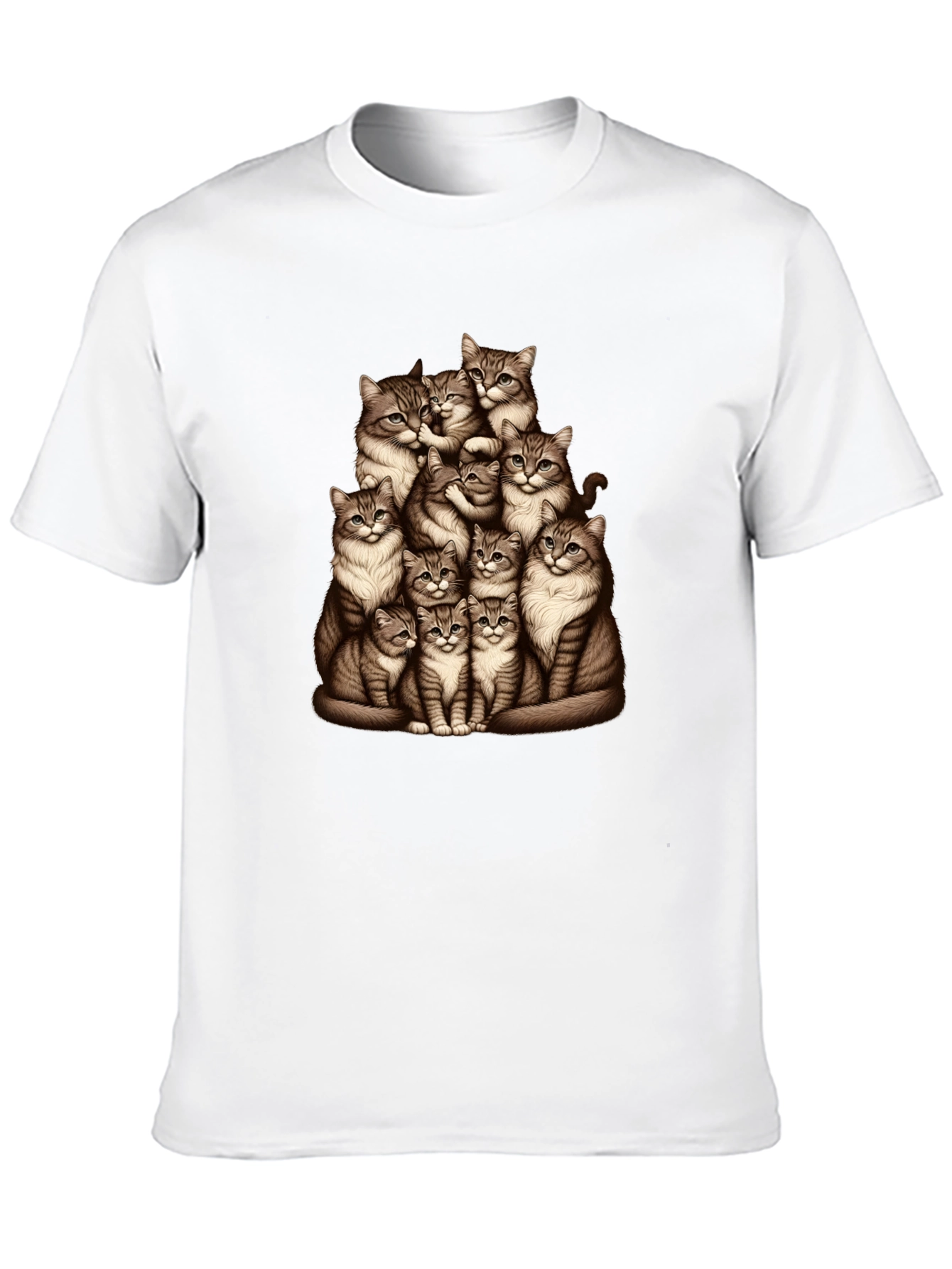 Cat Pile T-Shirt - Graphic Tee