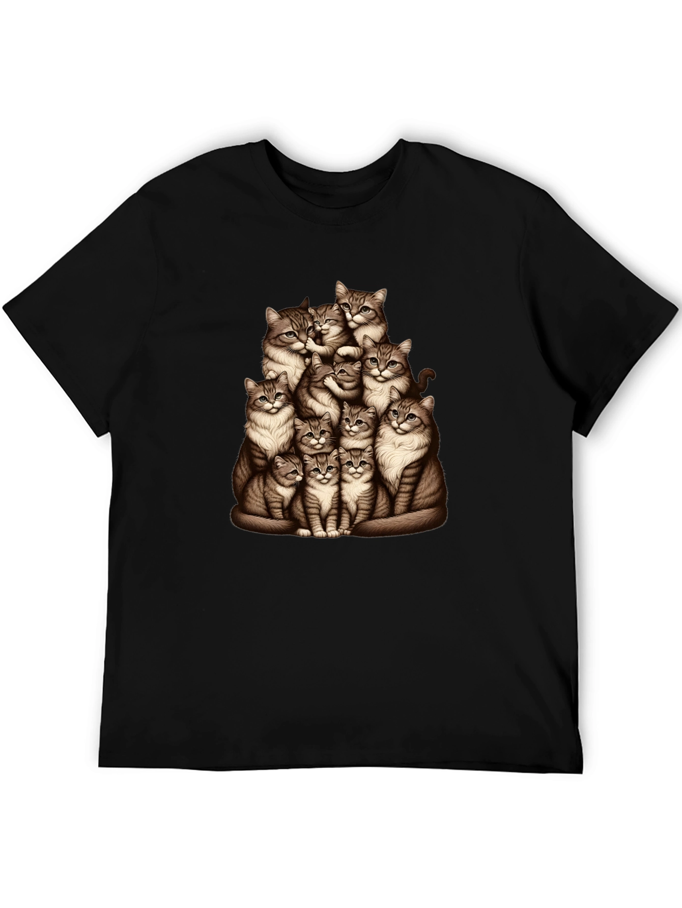 Cat Pile T-Shirt - Graphic Tee