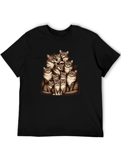 Cat Pile T-Shirt - Graphic Tee