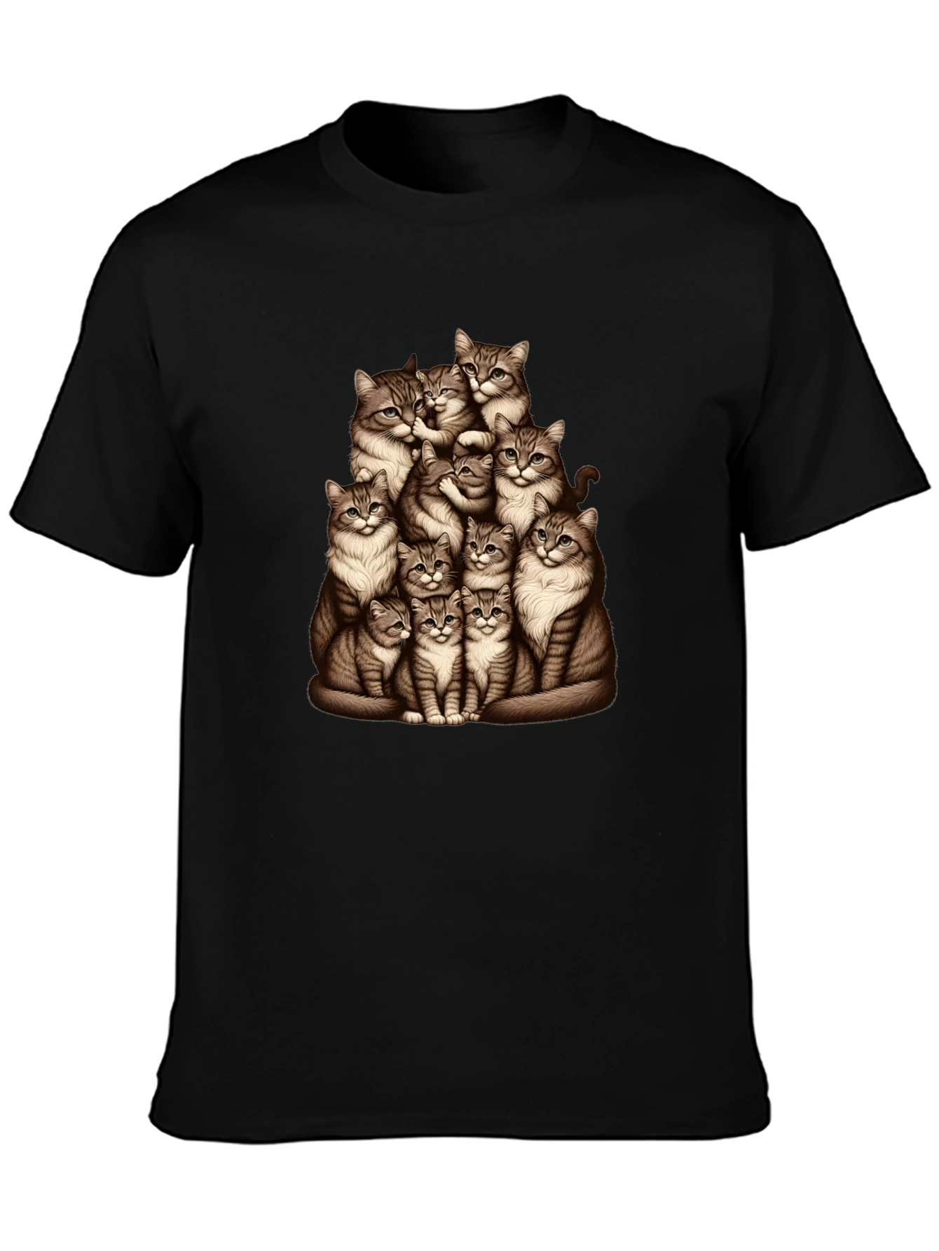 Cat Pile T-Shirt - Graphic Tee