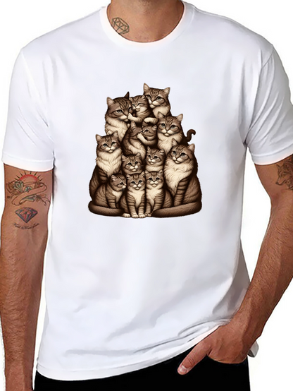Cat Pile T-Shirt - Graphic Tee