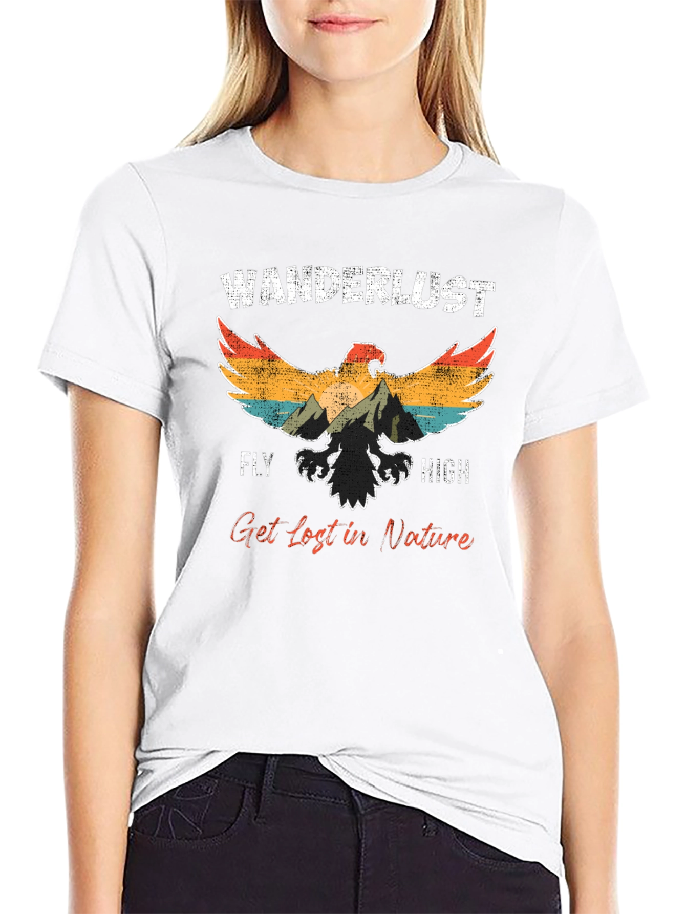 Wanderlust Eagle Graphic Tee - Fly High!