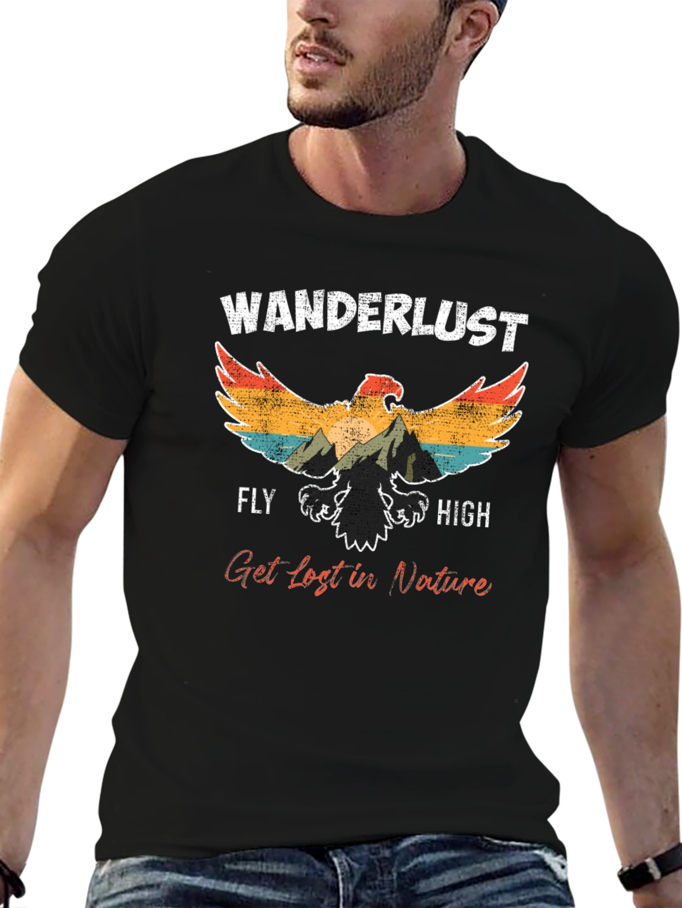 Wanderlust Eagle Graphic Tee - Fly High!
