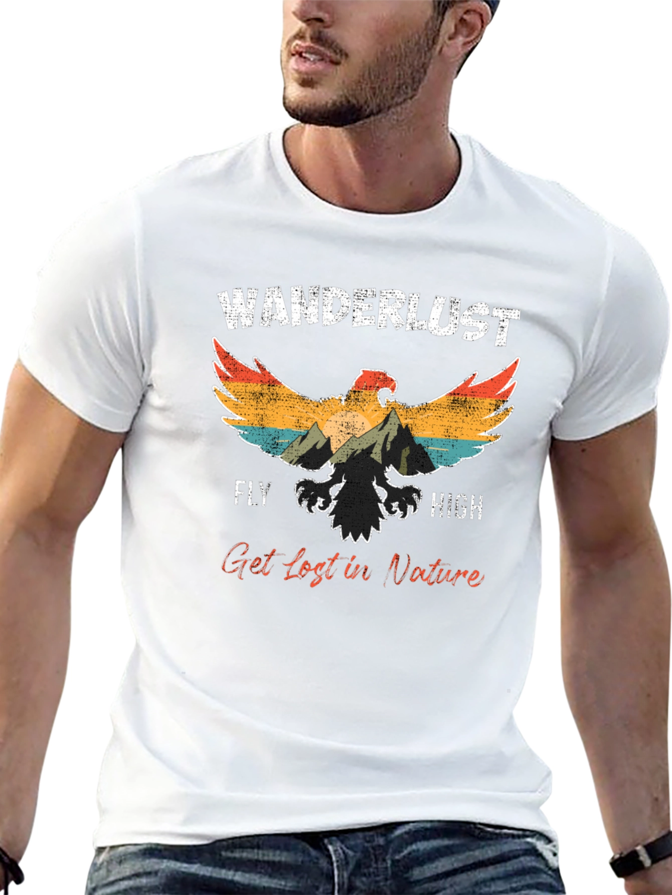 Wanderlust Eagle Graphic Tee - Fly High!