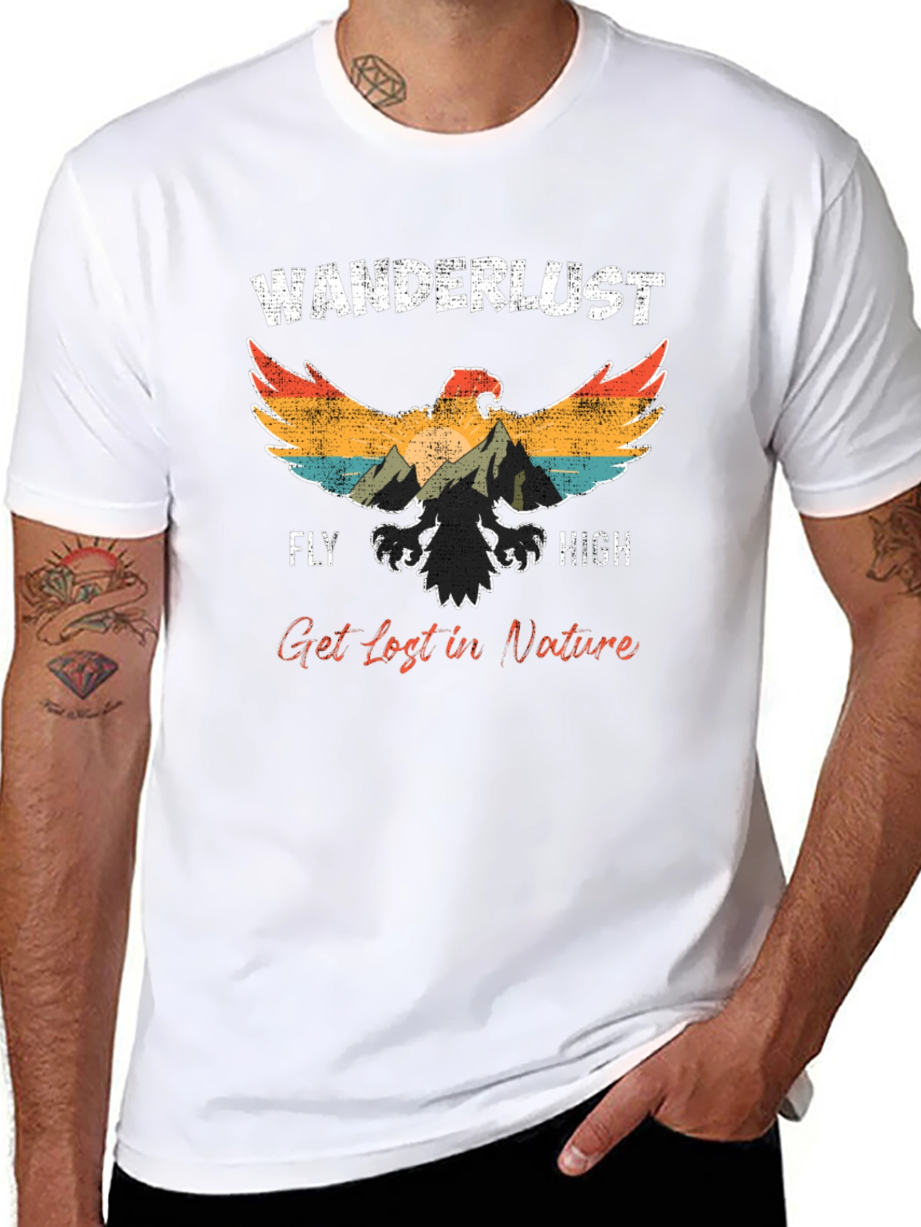 Wanderlust Eagle Graphic Tee - Fly High!