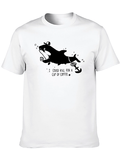 Orca Coffee Lover T-Shirt - Funny Nautical Tee