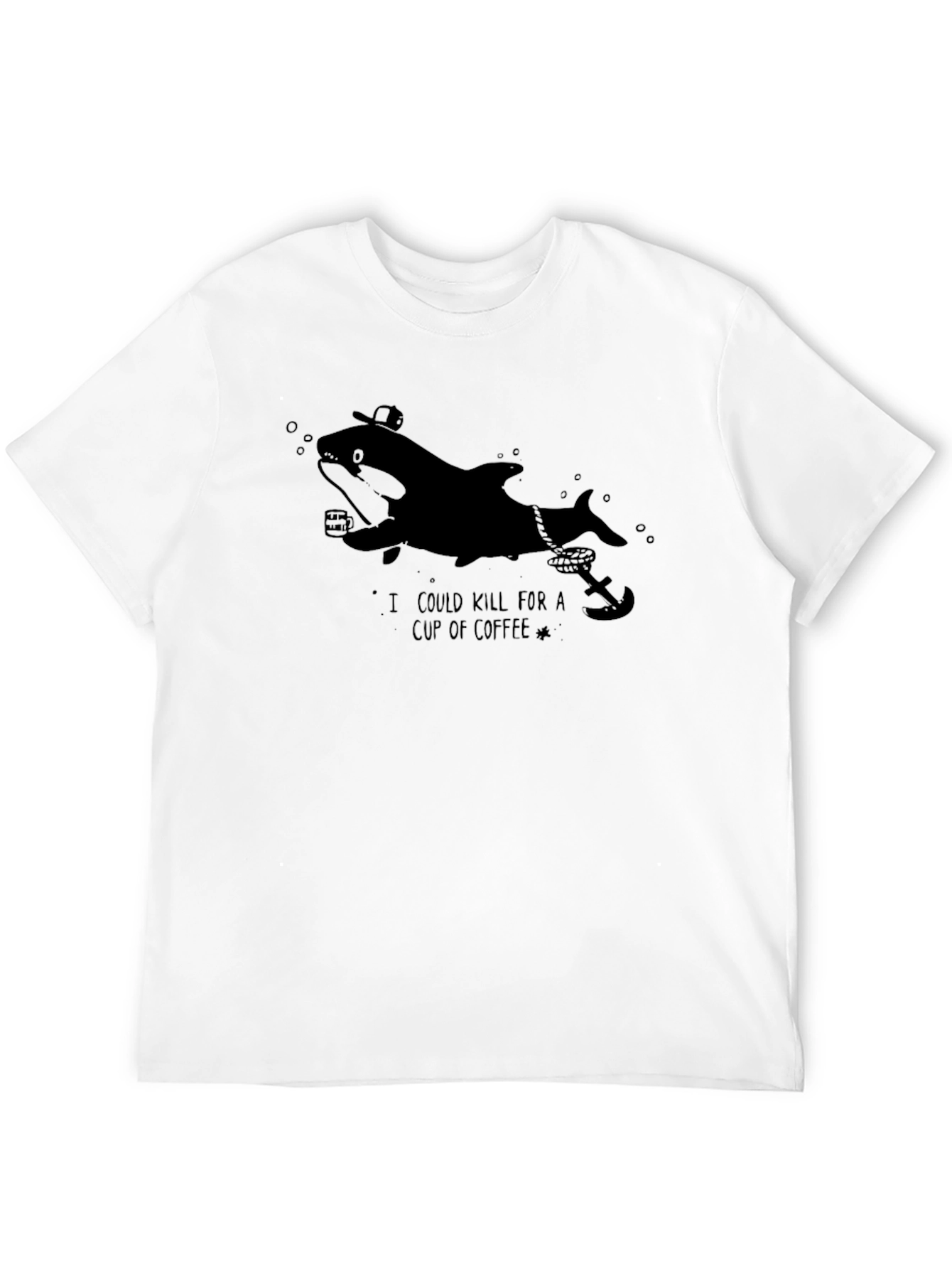 Orca Coffee Lover T-Shirt - Funny Nautical Tee