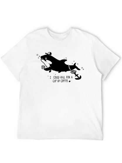 Orca Coffee Lover T-Shirt - Funny Nautical Tee