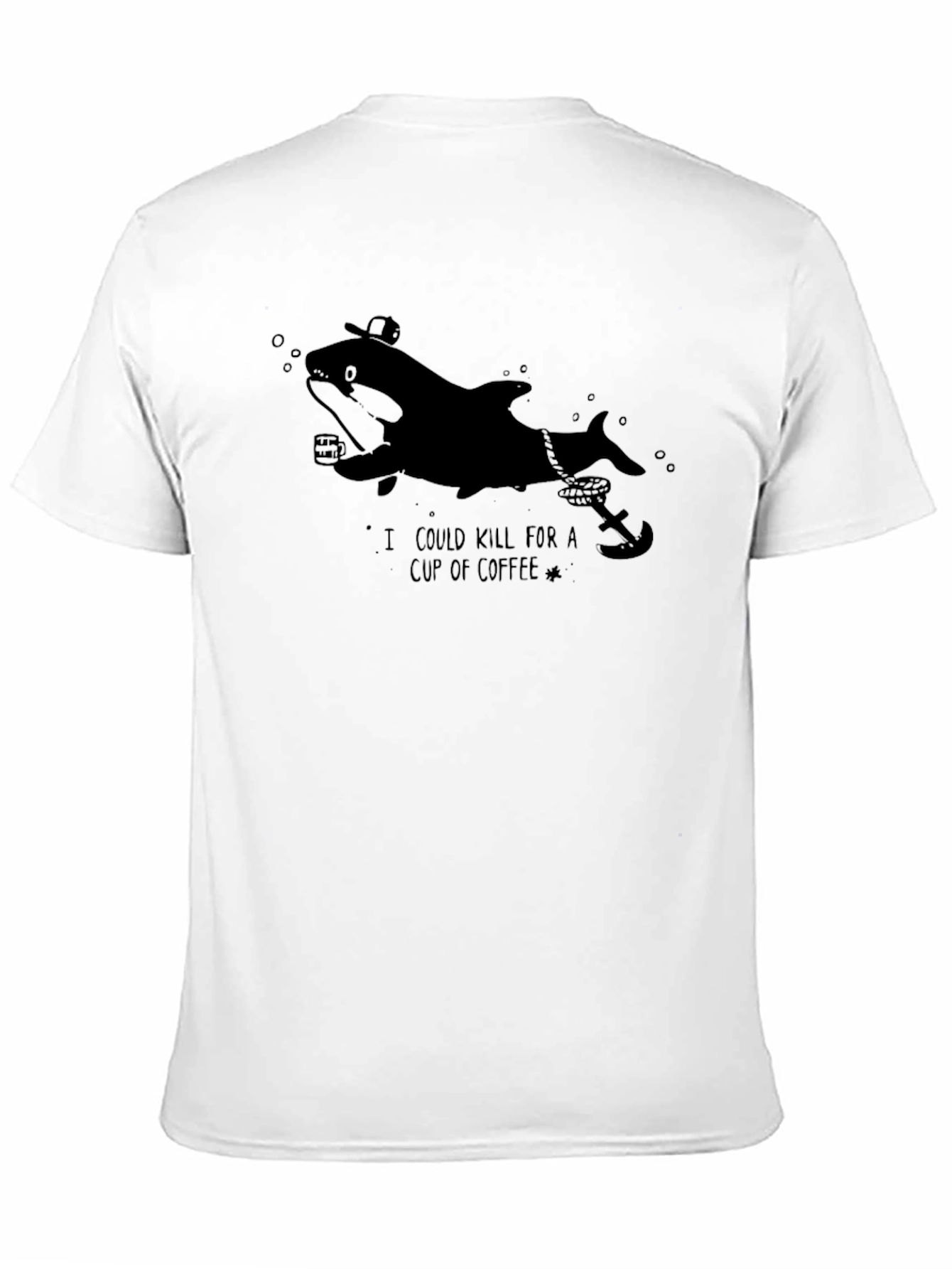 Orca Coffee Lover T-Shirt - Funny Nautical Tee