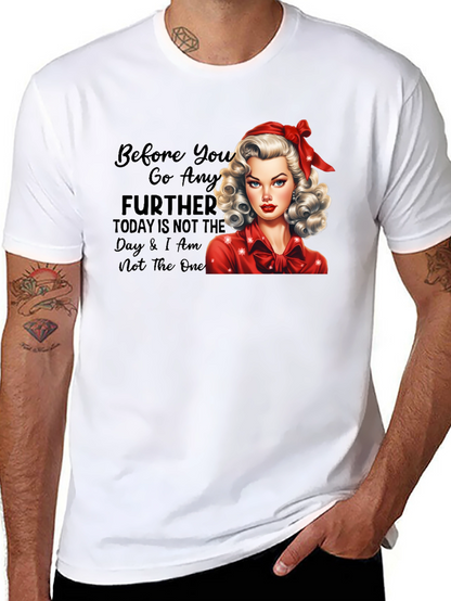 Retro Style Graphic Tee - Sassy Pin-Up Girl