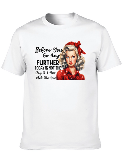 Retro Style Graphic Tee - Sassy Pin-Up Girl