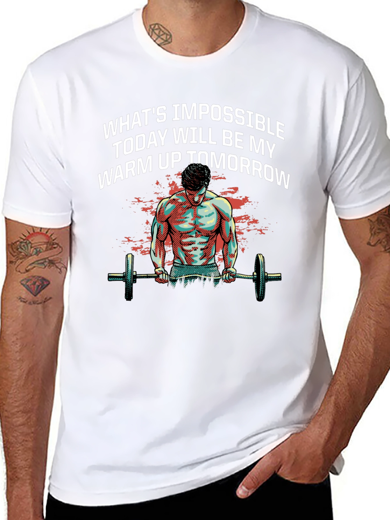 Motivational Gym T-Shirt: Whats Impossible Today