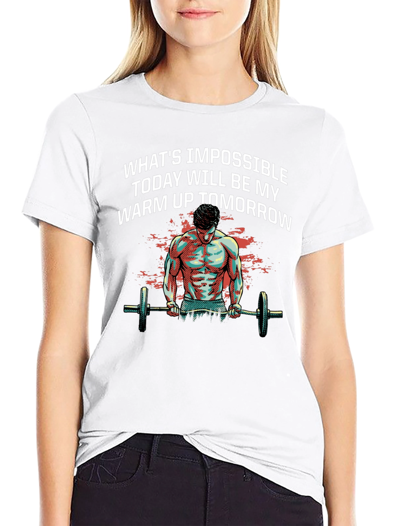 Motivational Gym T-Shirt: Whats Impossible Today