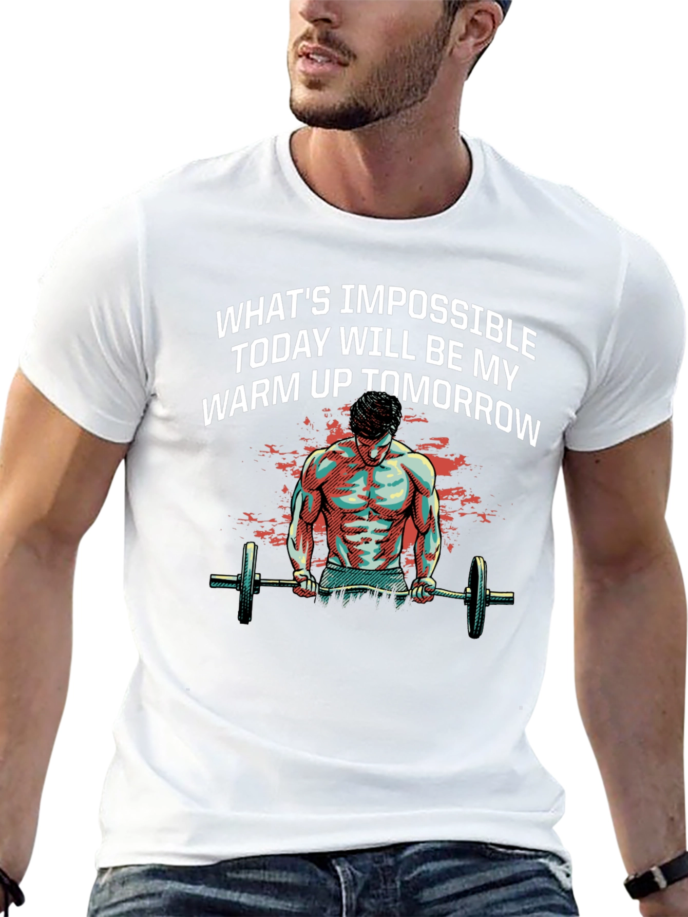 Motivational Gym T-Shirt: Whats Impossible Today