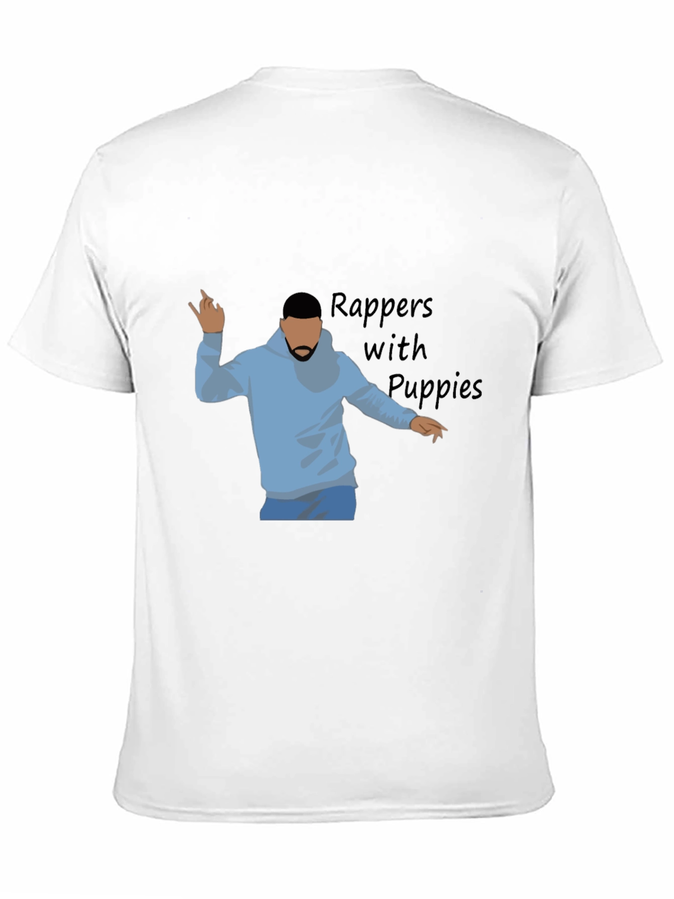 Rappers with Puppies Black Graphic Tee