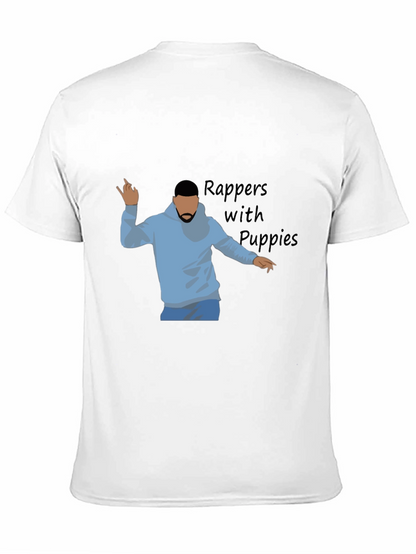 Rappers with Puppies Black Graphic Tee
