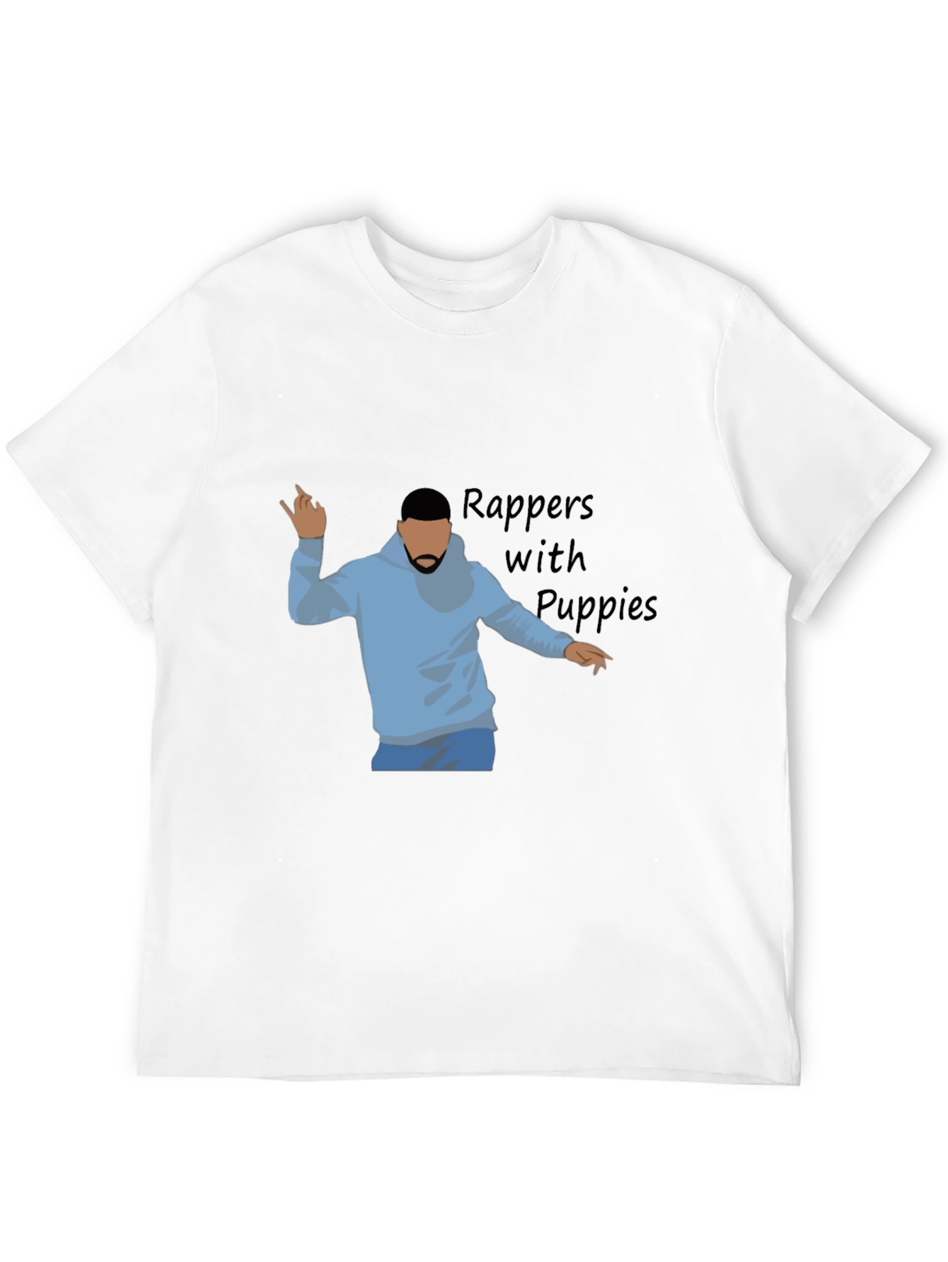 Rappers with Puppies Black Graphic Tee