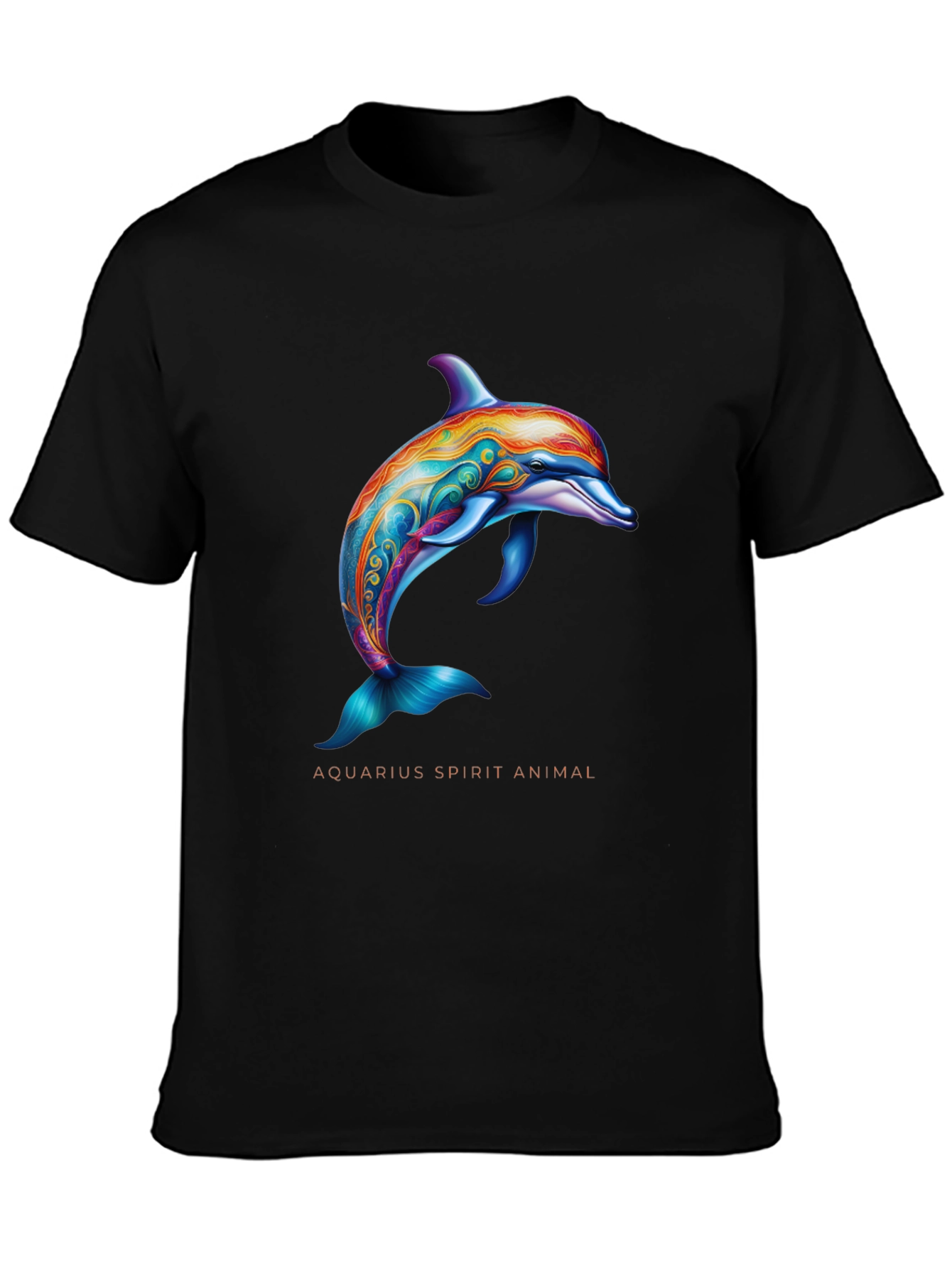 Aquarius Spirit Animal Dolphin Graphic T-Shirt