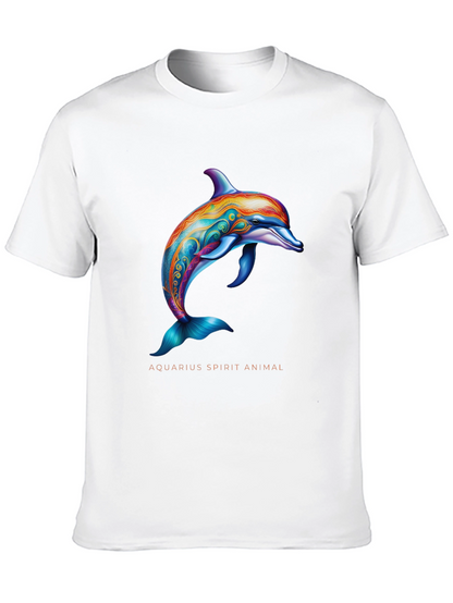Aquarius Spirit Animal Dolphin Graphic T-Shirt