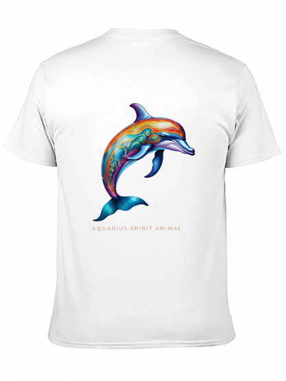 Aquarius Spirit Animal Dolphin Graphic T-Shirt