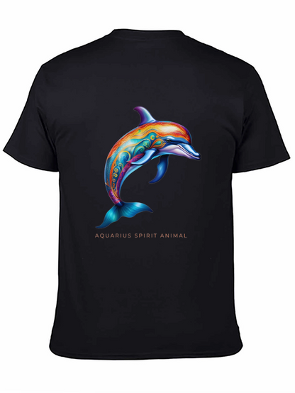 Aquarius Spirit Animal Dolphin Graphic T-Shirt