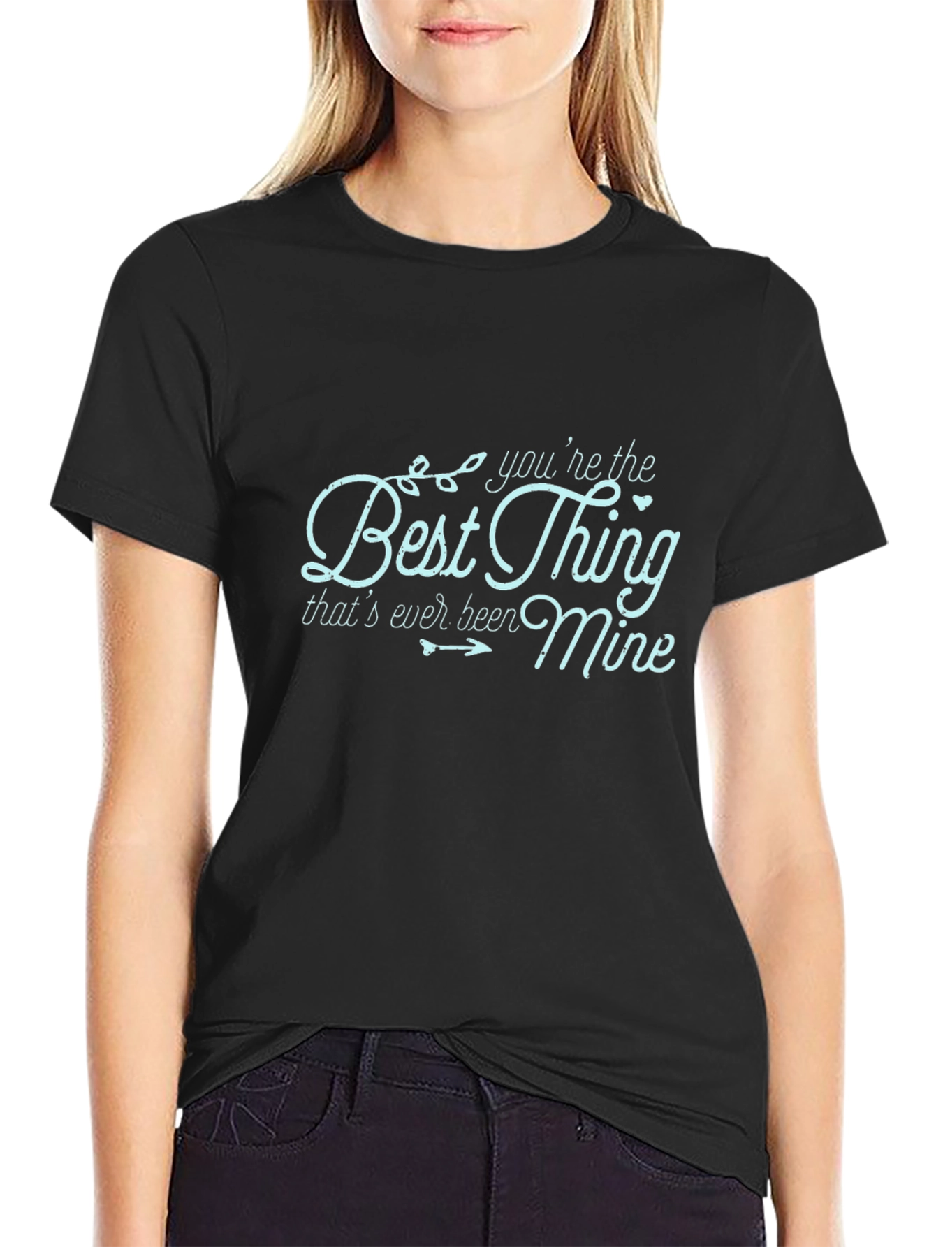Best Thing Mine Graphic Tee - Stylish Black T-Shirt