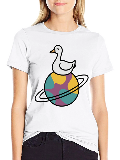 Duck Planet Tee - Quirky Graphic T-Shirt