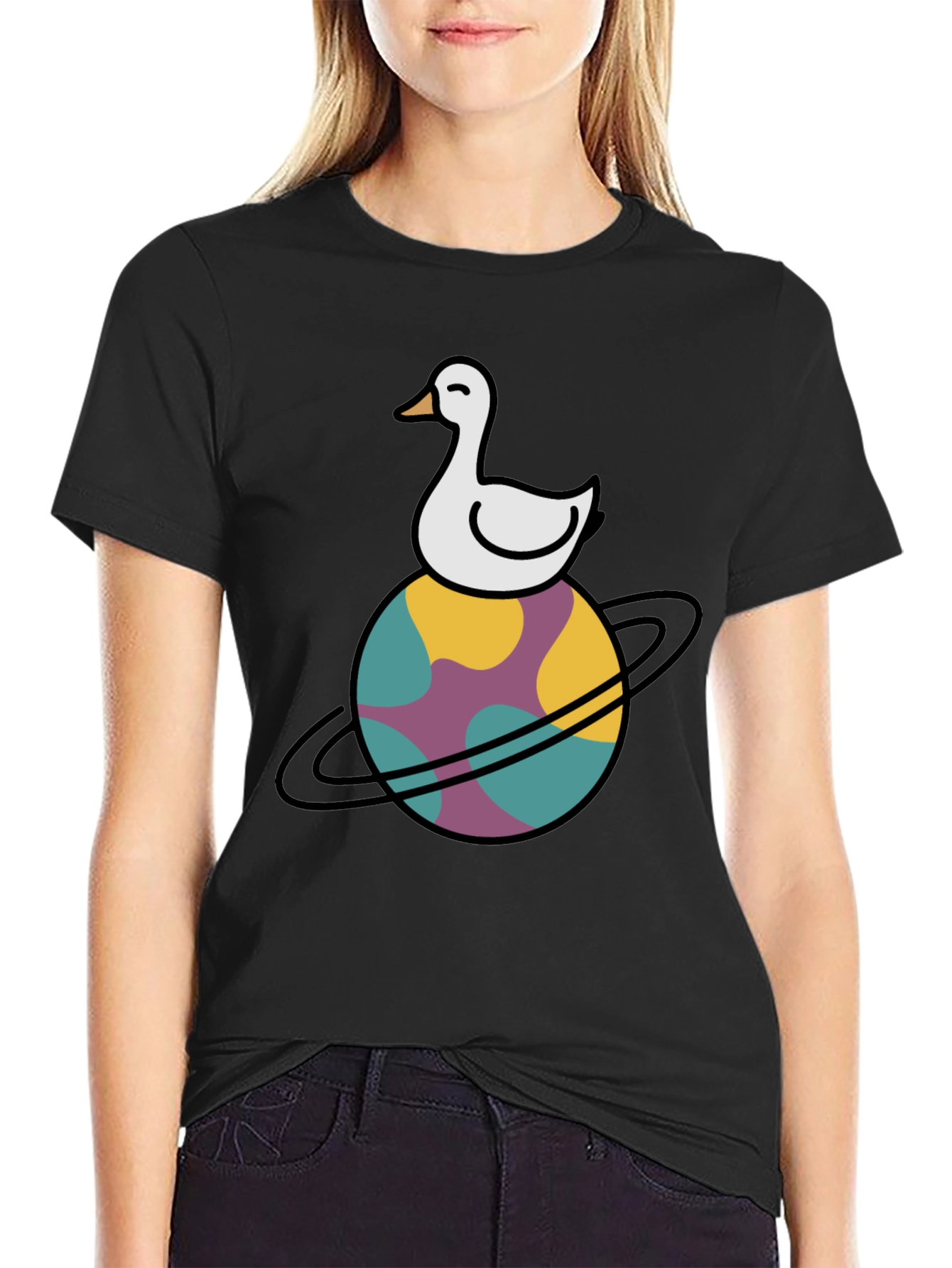 Duck Planet Tee - Quirky Graphic T-Shirt