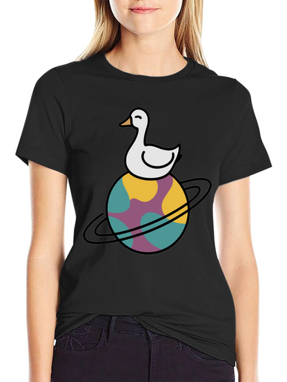 Duck Planet Tee - Quirky Graphic T-Shirt
