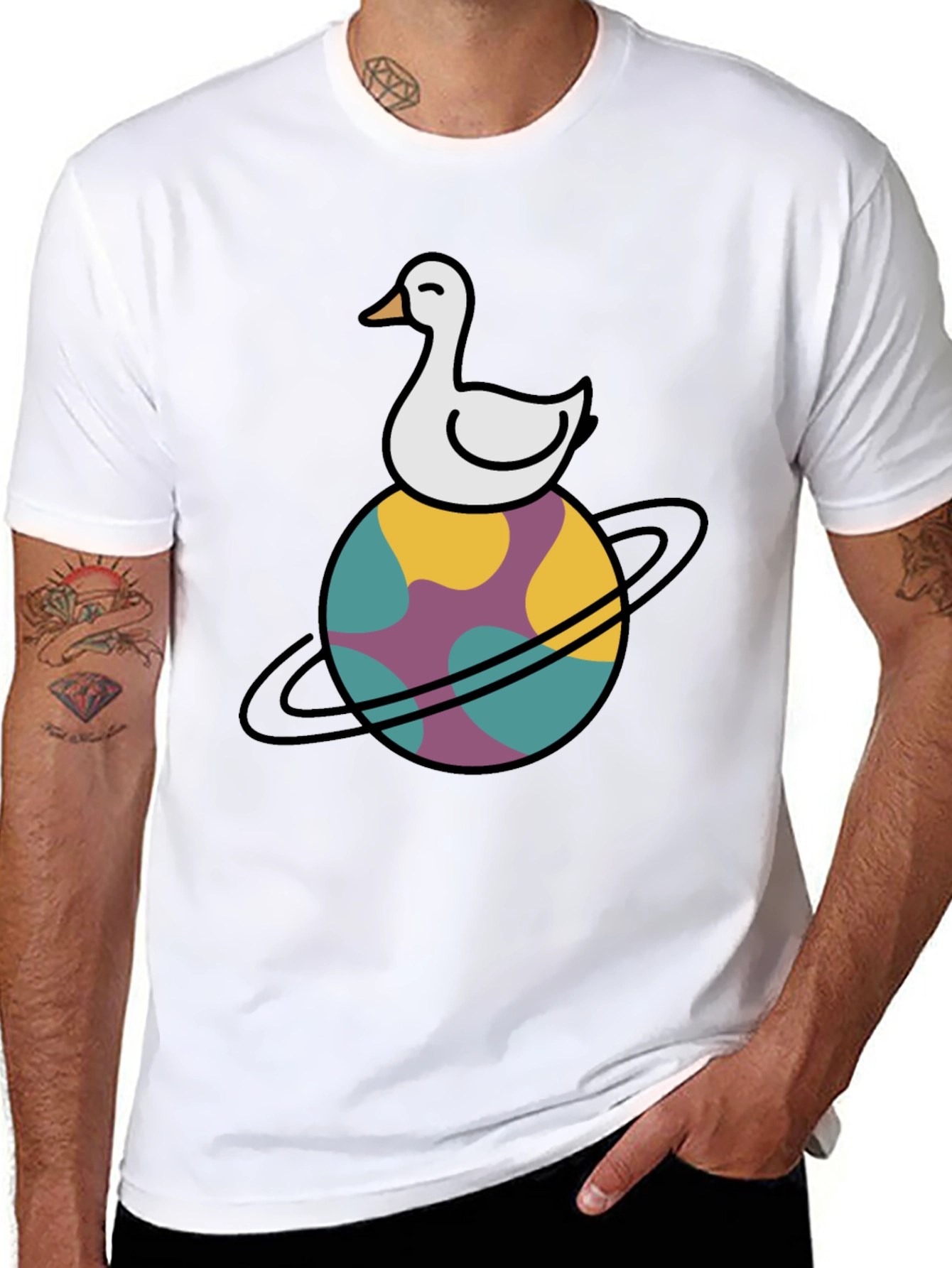 Duck Planet Tee - Quirky Graphic T-Shirt