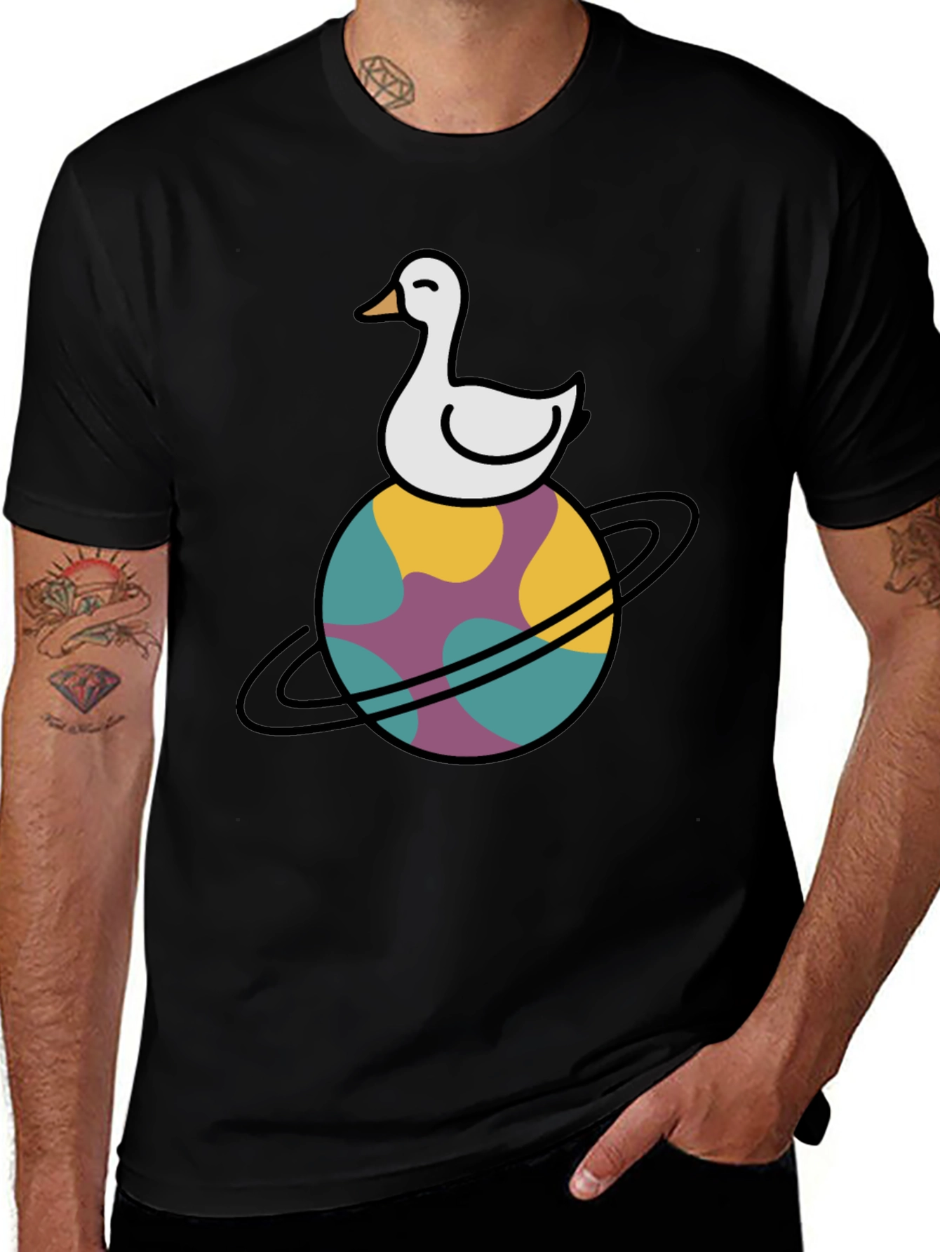 Duck Planet Tee - Quirky Graphic T-Shirt