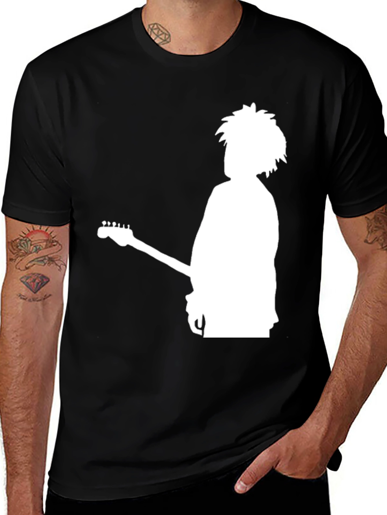 Silhouette Guitarist Graphic T-Shirt