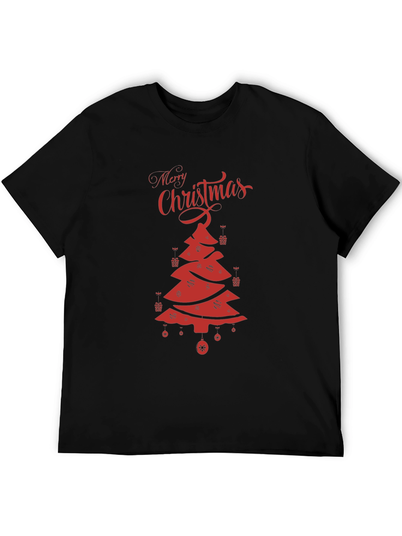 Festive Merry Christmas Tree Graphic Tee