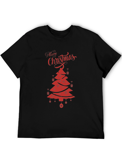 Festive Merry Christmas Tree Graphic Tee