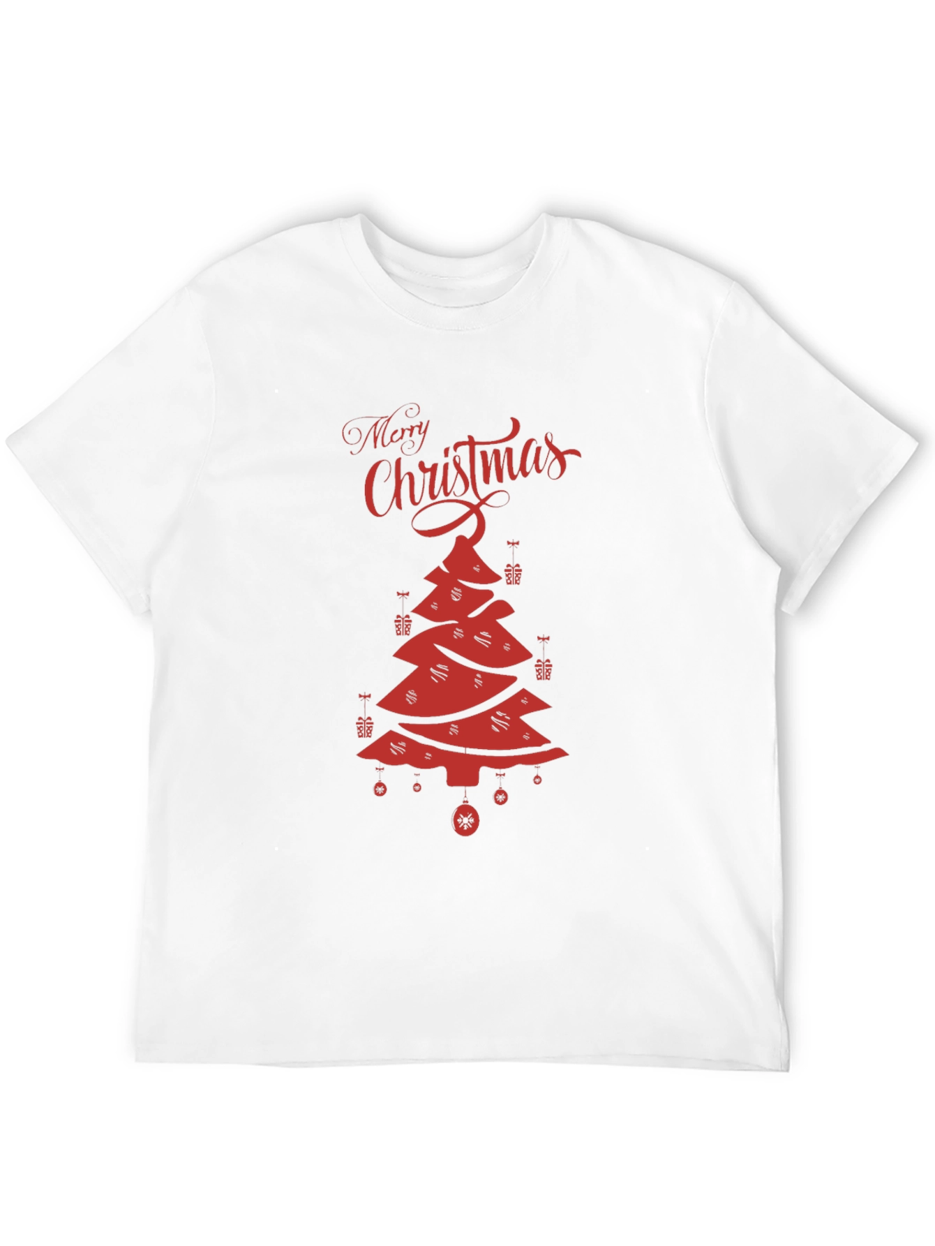 Festive Merry Christmas Tree Graphic Tee