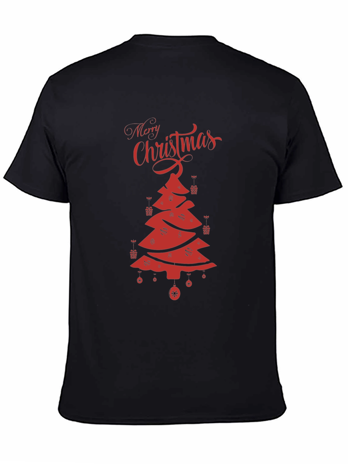 Festive Merry Christmas Tree Graphic Tee