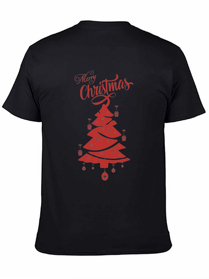 Festive Merry Christmas Tree Graphic Tee